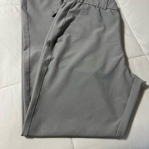 Gray Stretch trousers with Relaxed Fit and Elastic Waistband, Flx Brand